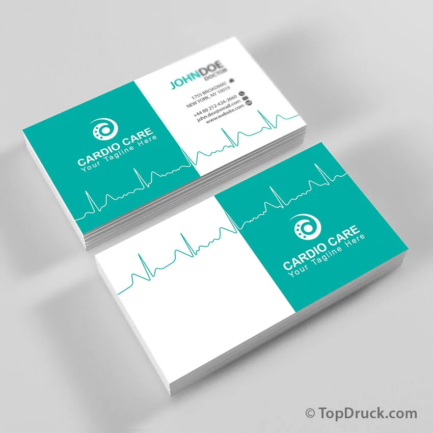 Cardio Care Visitenkarten Design