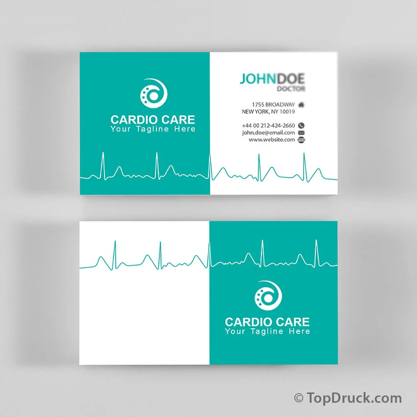 Cardio Care Visitenkarten Design