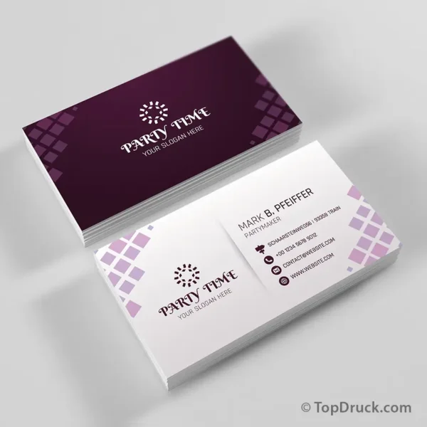 Party Time Visitenkarten Design