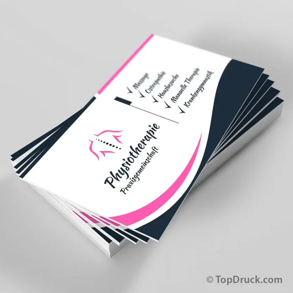 Physiotherapie Visitenkarten Design in Pink